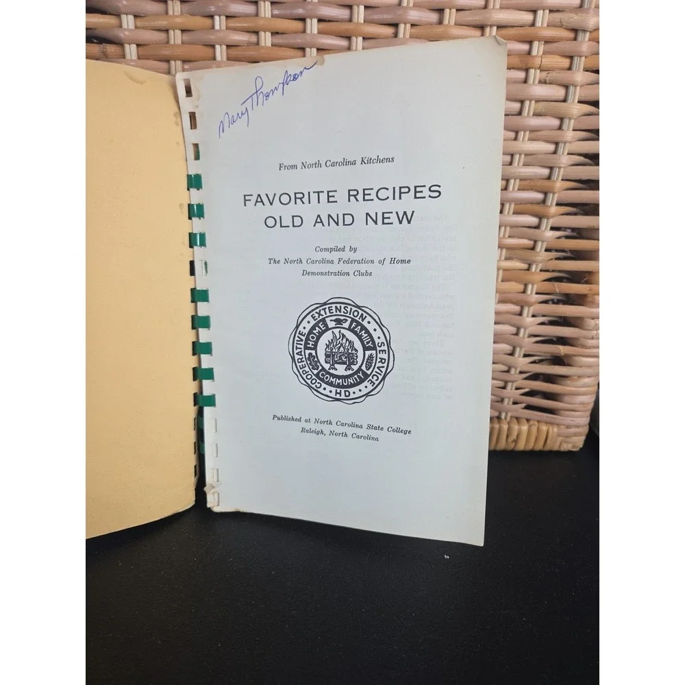 North Carolina Kitchens Favorite Recipes Old And New Cookbook Home Demonstration
